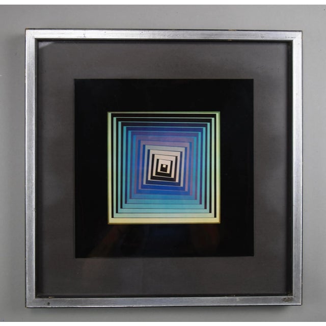 Vasarely, Heliogravure Vonal Lila, 1971, Photographic For Sale - Image 3 of 7