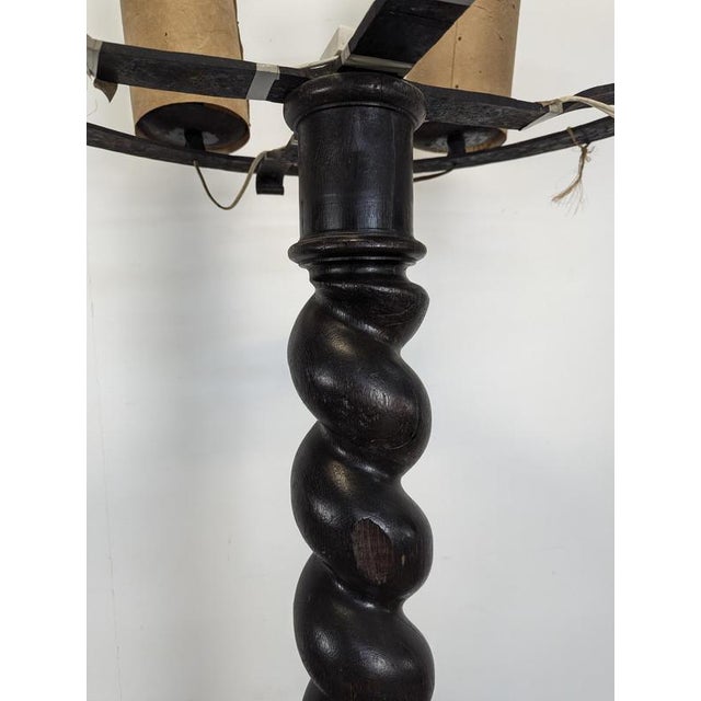 Louis XIII Style Twisted Column Floor Lamp For Sale - Image 3 of 8