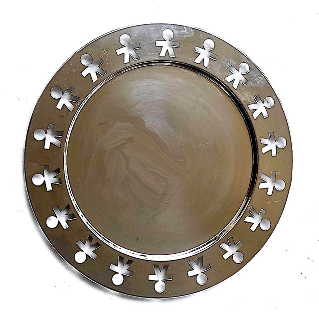 Postmodern 1980s Alessi Girotondo King-Kong Stainless Steel Tray For Sale - Image 3 of 10
