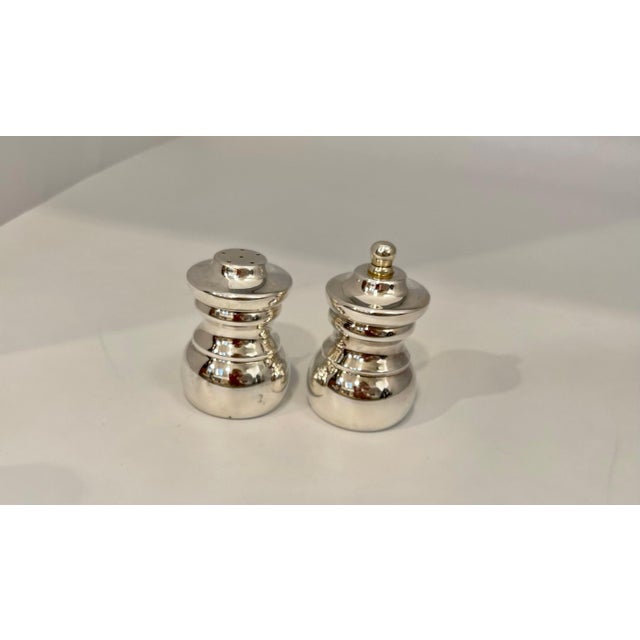 Modern Vintage Tiffany & Co. 925 Sterling 2 Silver Salt & Pepper Shaker Set 174 Gm For Sale - Image 3 of 8