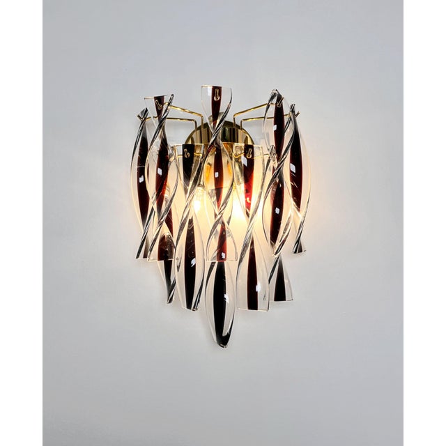 Murano Wall Sconces with Amethyst Glasses, 1990s, Set of 2 For Sale - Image 12 of 18