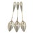C. Preusser Jewel Co. Madam Jumel Sterling Five O'Clock Spoons With Mono I, Set of 3 For Sale