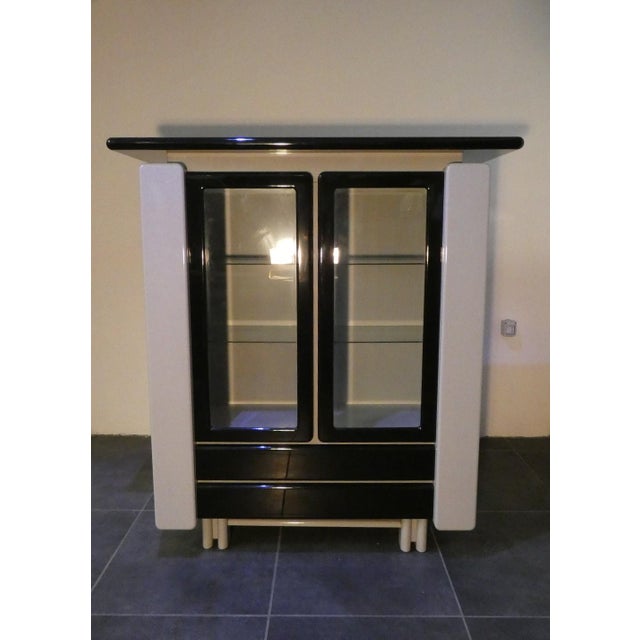 Two-Tone Lacquered Wood Bar Cabinet, Italy, 1980s For Sale - Image 14 of 14