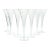 Vintage Optic Swirl Hollow Fluted Champagne Glasses - Set of 7 For Sale