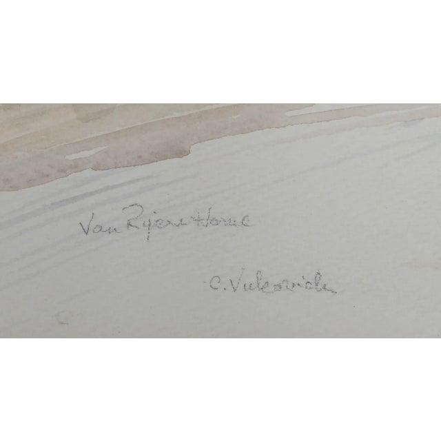 Watercolor on paper by American artist Charles Blaze Vukovich. Artist: Charles Blaze Vukovich, American (1918 - 1986)...