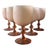 Mid-Century Modern Vintage Italian Murano Style Blush Pink Art Glass Goblets, Attributed to Moretti - Set of 6 For Sale - Image 3 of 7