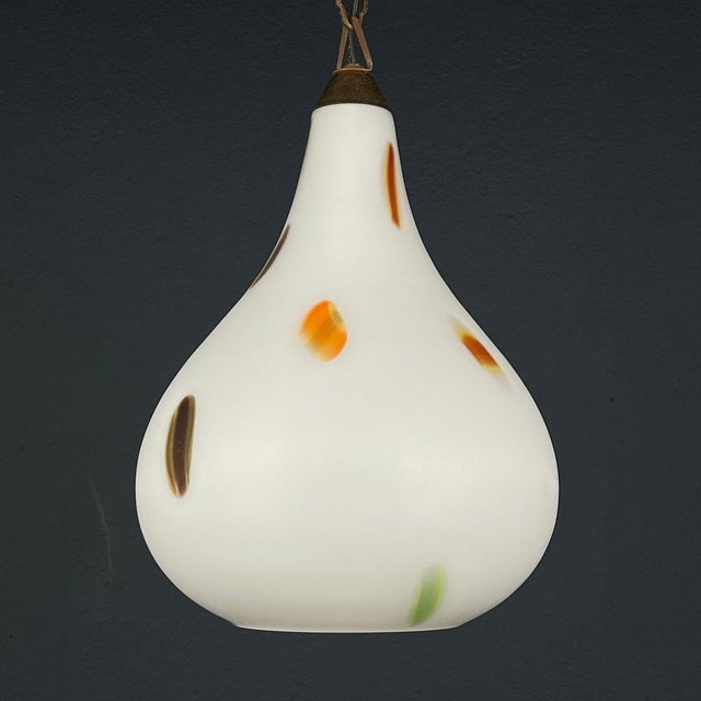 Mid-Century Modern Opaline Murano Glass Pendant Lamp from Stilnovo, 1950s For Sale - Image 11 of 15