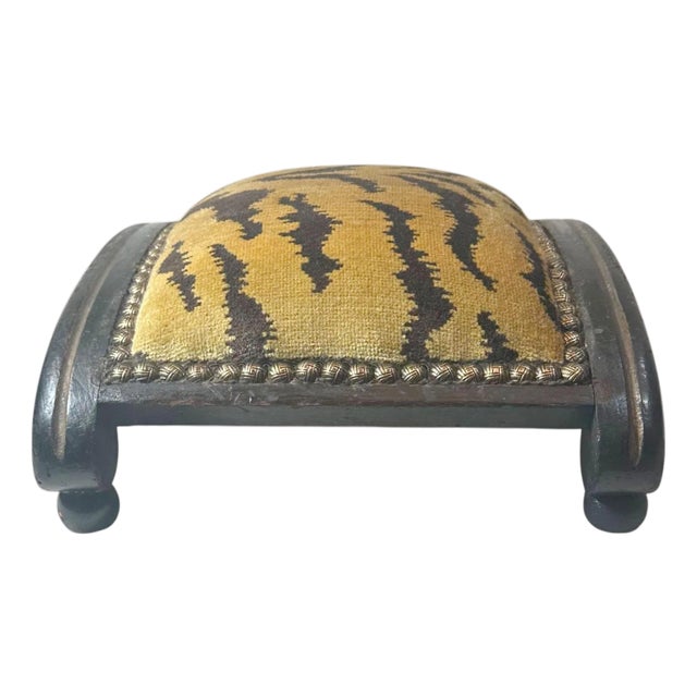 Early 19th Century French Footstool in Scalamandre For Sale