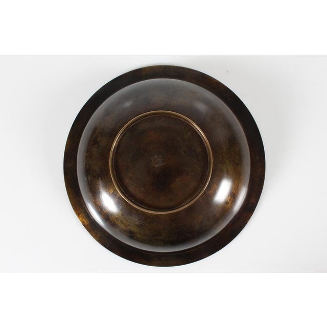 Art Deco Danish Bowl in Bronze with Brown by Just Andersen, 1930s For Sale - Image 10 of 13