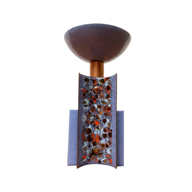 Vintage Enamel Candleholder For Sale