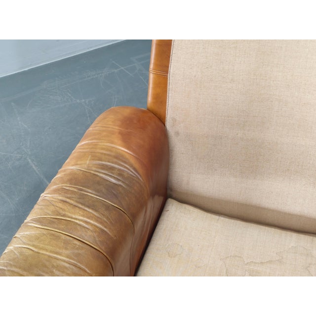 Cognac Buffalo Leather Lounge Armchairs from Arcon Italia, 1970s, Set of 2 For Sale - Image 12 of 18