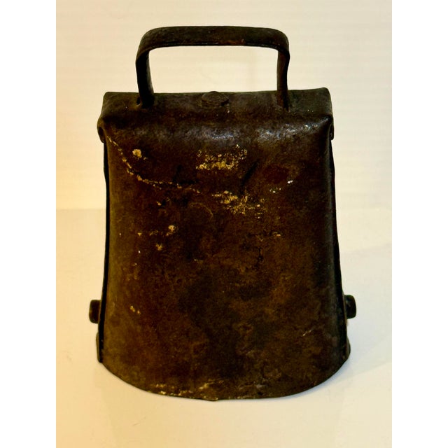 Antique Sargent Lucky No. 6 Primitive Brass Livestock Bell 3.5” T For Sale - Image 10 of 11