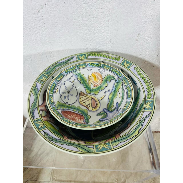 Ocean Theme Bowl Set by Andrea Sadek For Sale In Charleston - Image 6 of 8