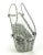 2000 - 2009 Silver Tone Wire Basket Wine Holder For Sale - Image 5 of 11