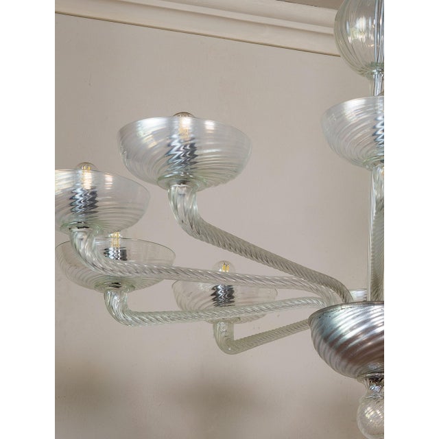 Mid-Century Murano Glass 10-Light Chandelier, 1950s For Sale - Image 12 of 13