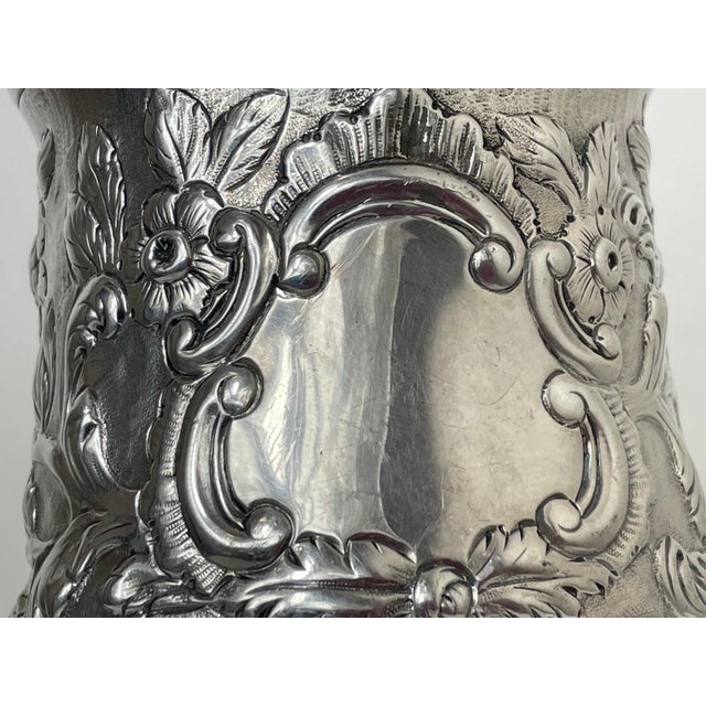 Rare 18th Century Georgian Sterling Silver Tankard, Newcastle Dated 1774 by Silversmith John Langlands For Sale - Image 4 of 14