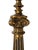 Striking vintage Neoclassical table lamp featuring an exceptionally tall and architectural column form richly decorated...