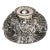 Elegant Large Edwardian English Sterling Silver Crystal Paperweight Desk Inkwell For Sale