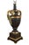 English Vintage Large French Neoclassical Style Brown & Gold Trophy Urn Table Buffet Lamp For Sale - Image 3 of 10
