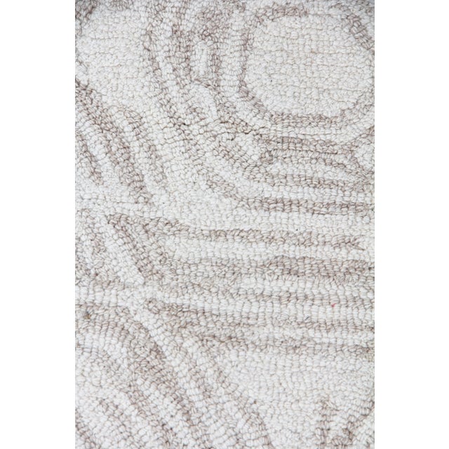 Contemporary Exquisite Rugs Melbourne Hand Loom Wool & Cotton Beige - 12'x15' For Sale - Image 3 of 9