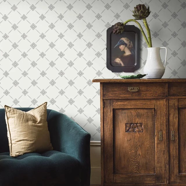 A fetching riff on a trellis pattern, Linné is both sweet and graphic and adds just the right bit of pattern to a room....