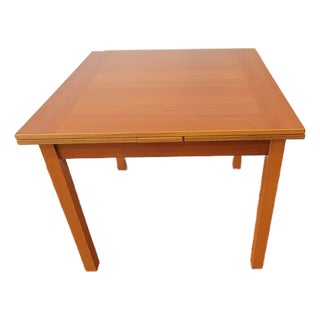 Mid Century Danish Modern Gangso Mobler Teak Draw Leaf Table 66 Open For Sale
