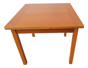 Mid Century Danish Modern Gangso Mobler Teak Draw Leaf Table 66 Open