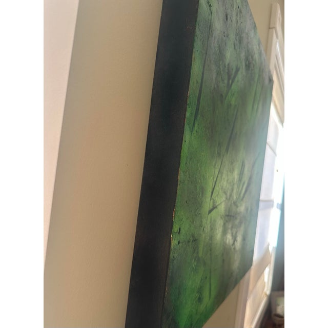 Early 21st Century “Verdant Vibrations” Original Acrylic Painting on Panel by Nancy Smith For Sale - Image 5 of 6