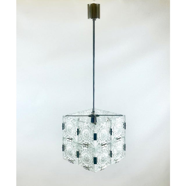 Mid-Century Modern Cube Pendant Lamp from Kamenický Šenov, 1970s For Sale - Image 17 of 17
