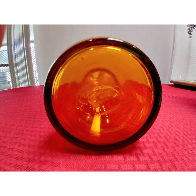 1990s Blenko 9732l. Topaz Floor Vase For Sale - Image 5 of 6
