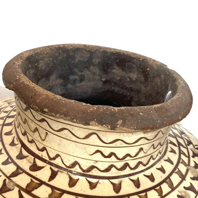 Ceramic Large Chinese Shanxi Province Slip-Glaze Pottery Wine Pot For Sale - Image 7 of 9