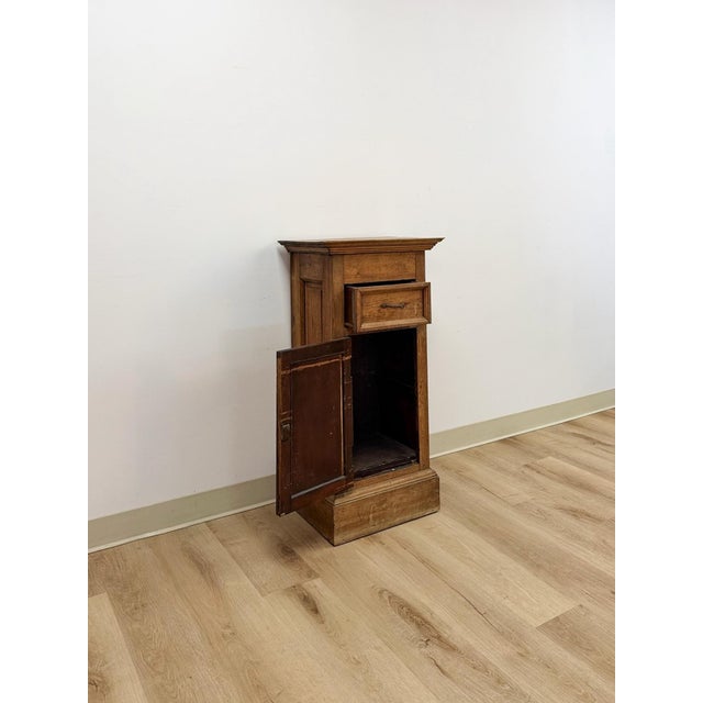 Antique Pedestal Primitive Rustic Provincial European Wood Display Stand For Sale - Image 12 of 13