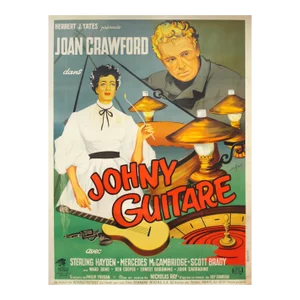 1954 French Western Movie Poster - Johny Guitare