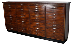 Vintage Dutch Mahogany Watchmakers Cabinet, 1930s