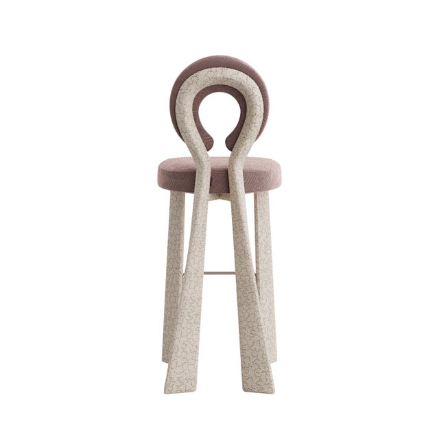 Mary Bar Chair with Upholstered Legs by Ottiu For Sale - Image 4 of 8