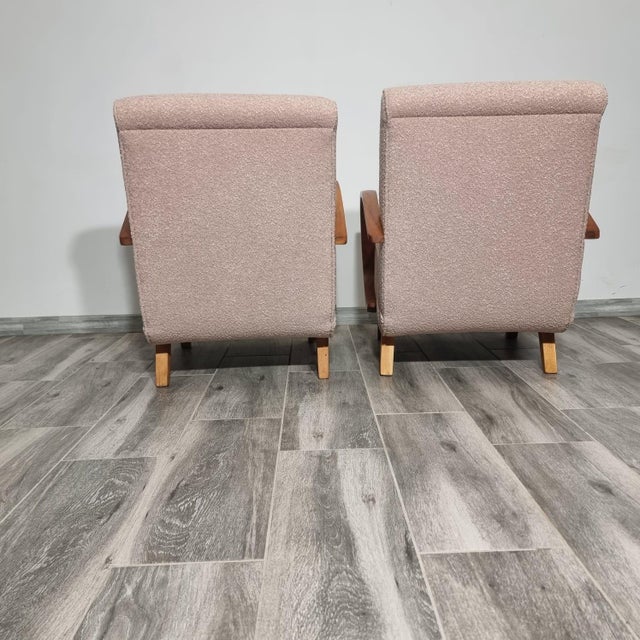 Art Deco Lounge Chairs from Jindřich Halabala, 1950s, Set of 2 For Sale - Image 9 of 16
