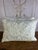 Pair of Custom Printed Linen Lumbar Pillows in Faded Aqua Baroque Damask For Sale - Image 9 of 10