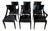 1980s Pietro Constantini Set of 6 Lacquered Dining Chairs For Sale
