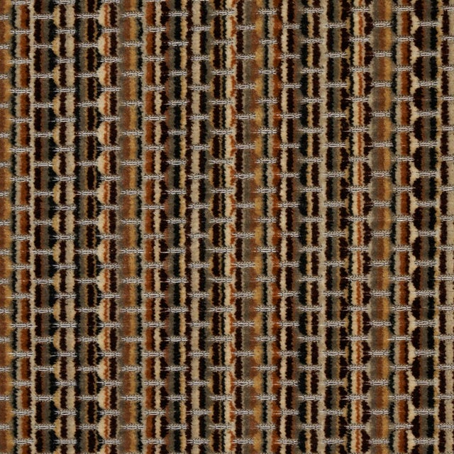 Mid-Century Modern Schumacher Downtown Velvet Fabric in Sepia For Sale - Image 3 of 3