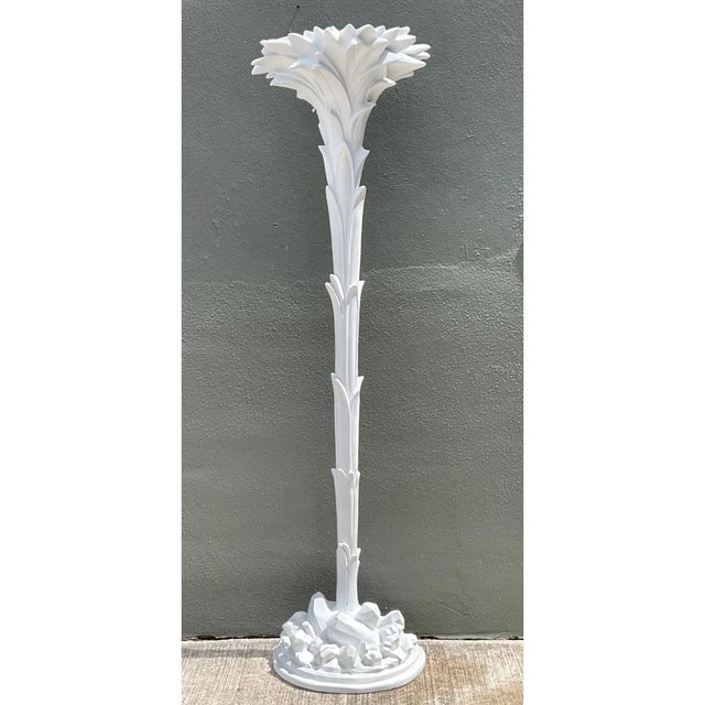 Sculpture Materials Vintage Ecoplaster Palm Torchere After Serge Roche For Sale - Image 7 of 12