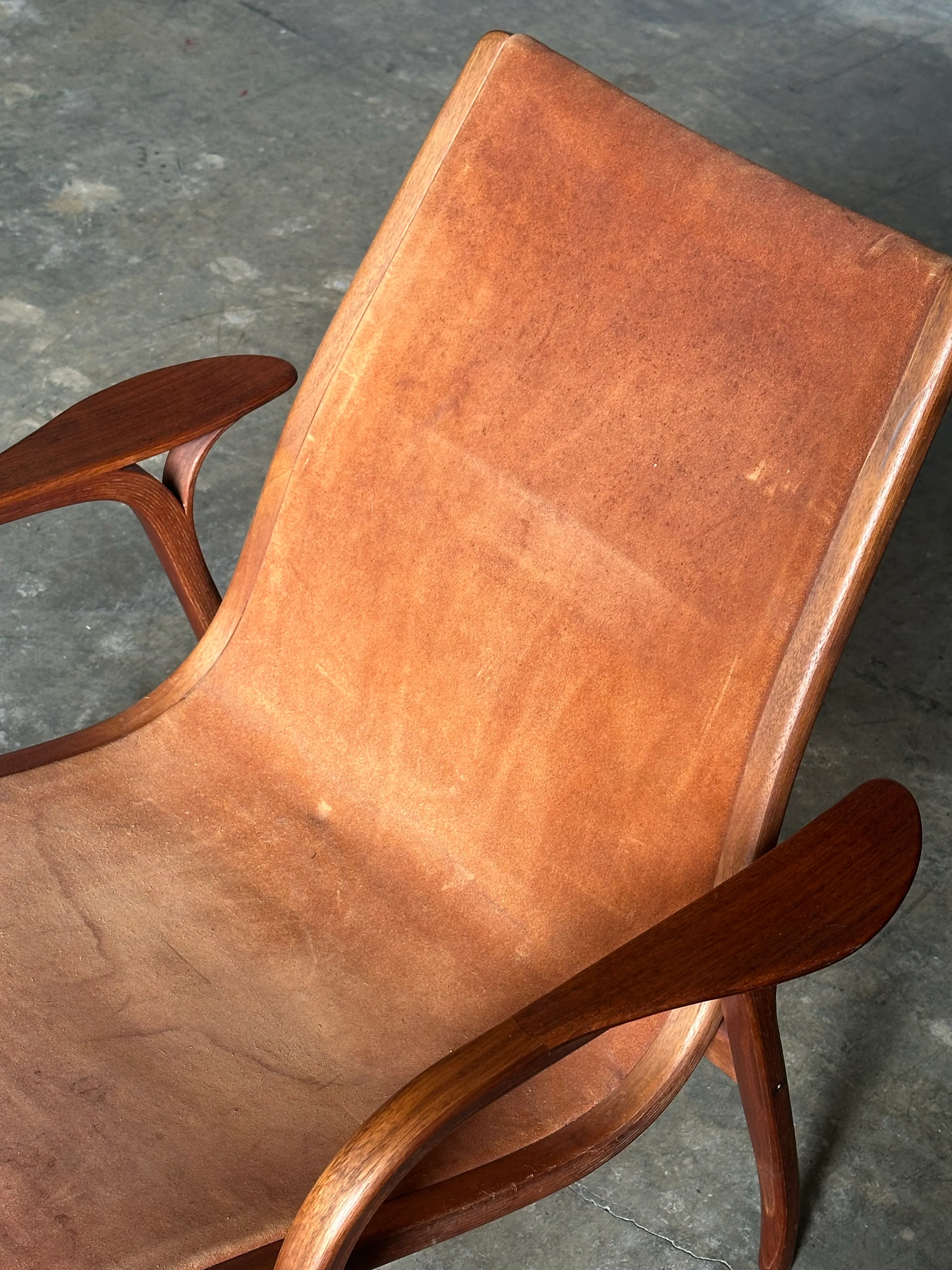 1960s Yngve Ekström for Swedese Teak and Suede Lounge Chair | Chairish