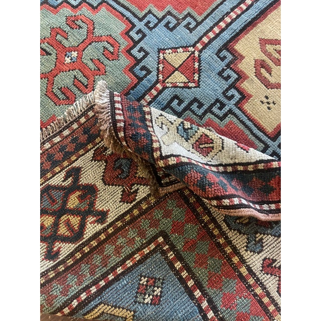 Antique Caucasian Kazak Carpet For Sale In Chicago - Image 6 of 8