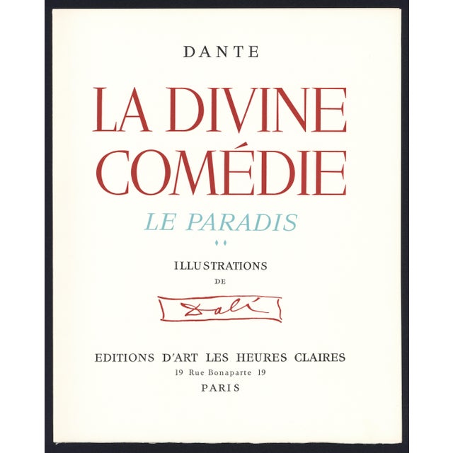 1960s 1963 Dalí Divine Comedy Engraving Paradis Chant 21 "L'Escalier Céleste" (The Celestial Staircase) For Sale - Image 5 of 8