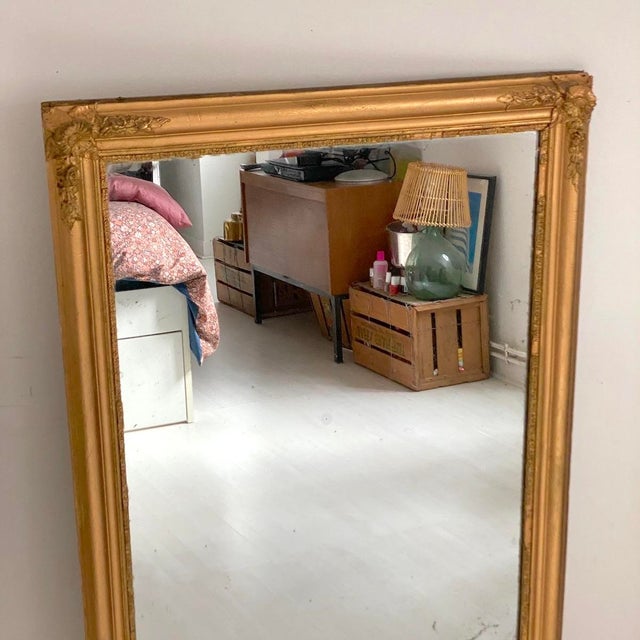 Mercury Mirror in Wood and Gilded Stucco, 19th Century For Sale - Image 3 of 13