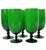Glass 1960s Vintage Carlo Moretti Italian Green Goblets - Set of 5 For Sale - Image 7 of 10