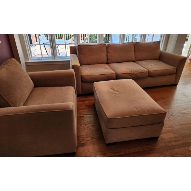 3 Piece Crate and Barrel Sofa Set For Sale In Washington DC - Image 6 of 9