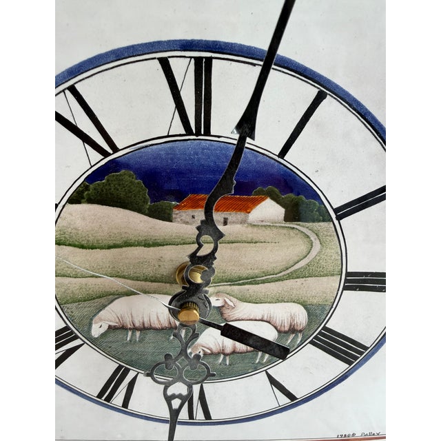 Vintage French Palley Ceramic Clock For Sale - Image 9 of 14