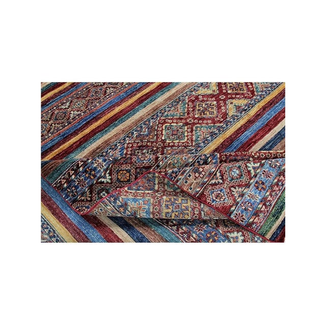 Tribal 1990s Handwoven Tribal Area Rug 9x13 For Sale - Image 3 of 8