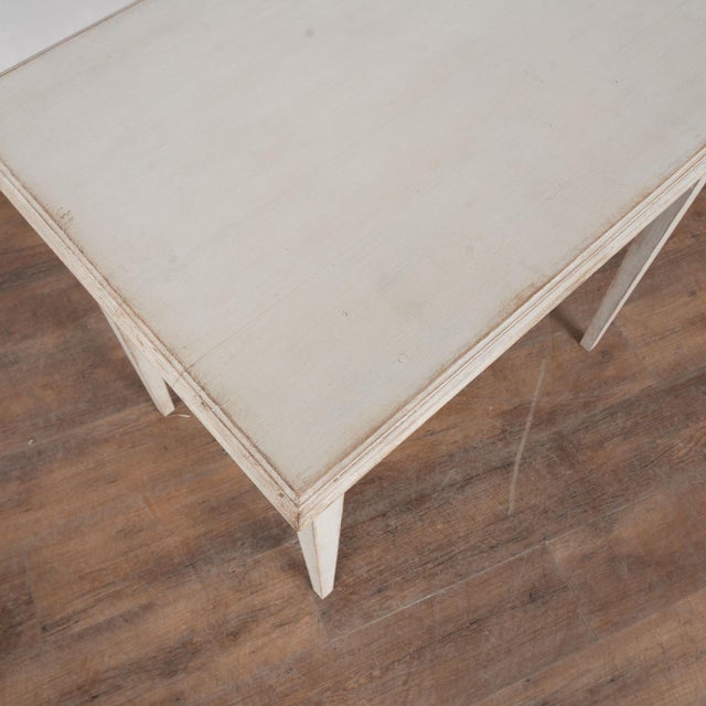 19th Century Swedish White Painted Pine Side Table With Single Drawer For Sale - Image 6 of 14