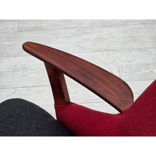 Danish Armchair in Furniture Wool, 1960s For Sale - Image 16 of 18